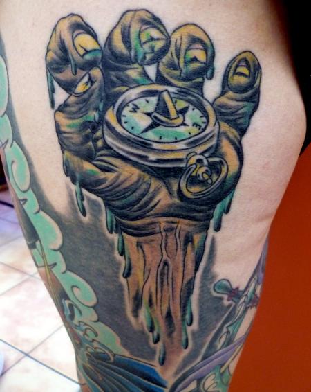 Tattoos - Sailor compass and hand - 61374