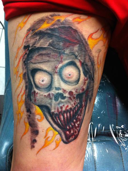 Tattoos - Bloody Ghoul Color Tattoo - 117560