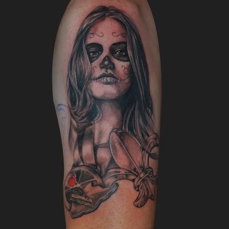 Tattoos - Day of the dead ironman girl - 95113