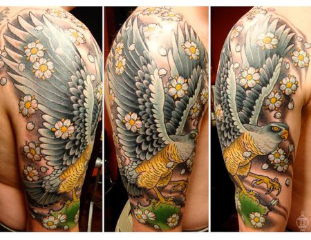Tattoos - Blue Falcon half sleeve - 77067