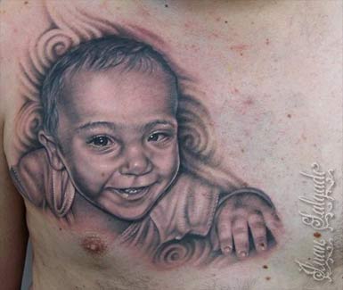 Tattoos - Baby Portrait Tattoo - 30971