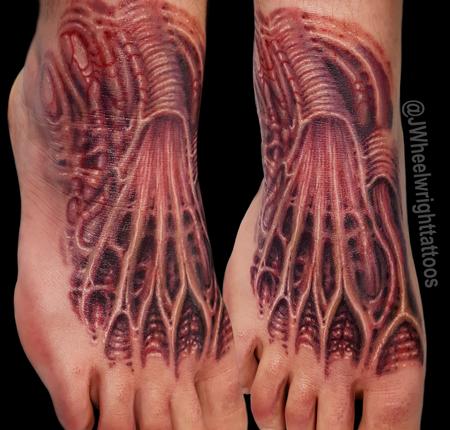 Jason Wheelwright - Bio Organic anatomical foot tattoo