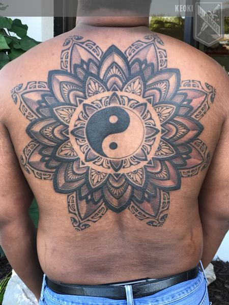 Tattoos - Yin yang mandala backpiece - 132621