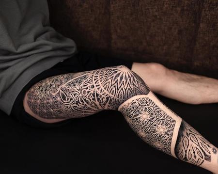 Tattoos - Blackwork Leg Sleeve - 143907