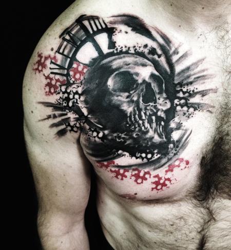Tattoos - skull - 100666