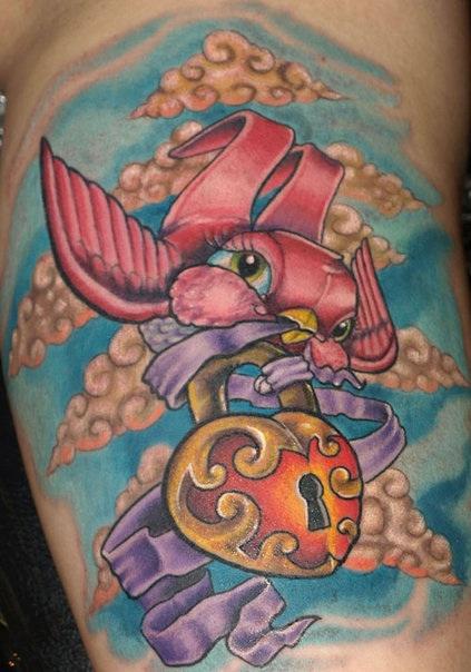 Tattoos - Bird and Locket Tattoo - 59758