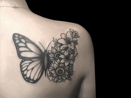 Tattoos - Floral Butterfly - 140715