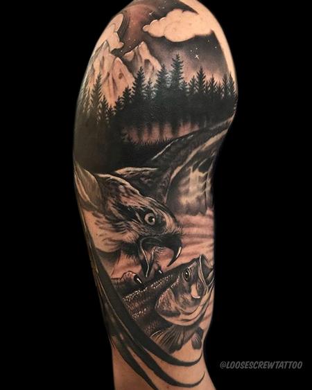 Tattoos - Hawk Gone Fishing - 142208