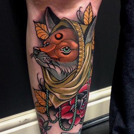 Tattoos - Neo Traditional Fox Tattoo - 130971