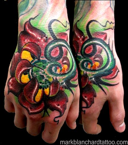 Tattoos - spear flower - 61109