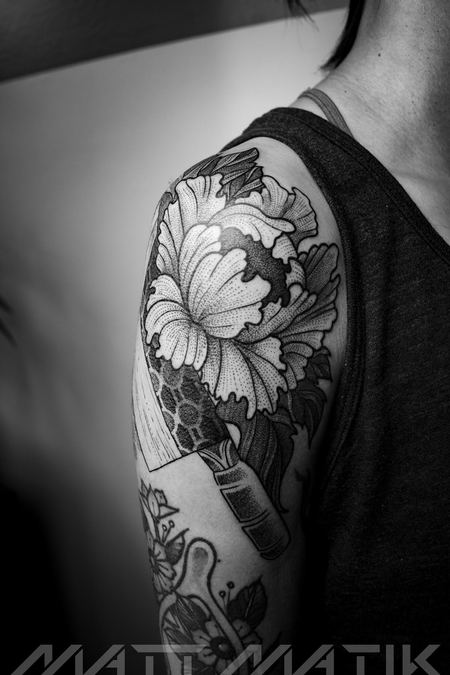Tattoos - Blackwork Flower - 125444