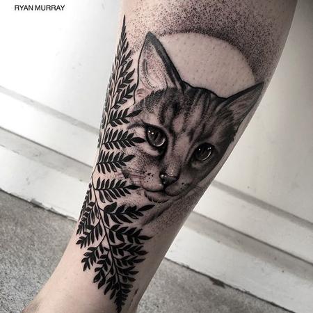 Tattoos - Blackwork Cat - 120316