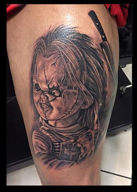 Tattoos - Chuckie Black and Gray Tattoo - 115158