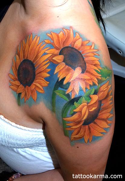 Tattoos - sunflowers - 99200