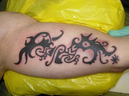 Tattoos - Hand Tapped Arm Tattoo - 60498