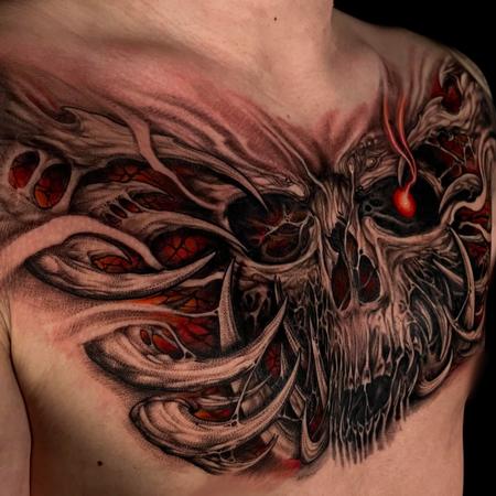 Tattoos - Skull Chest Piece - 144024