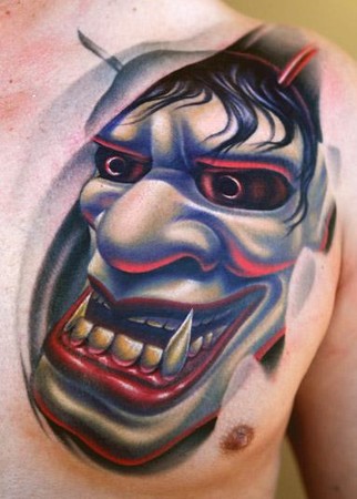 Tattoos - Hanya Mask Tattoo - 37671