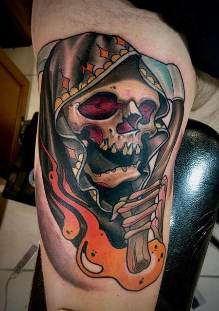Tattoos - Neo Traditional Reaper - 141116