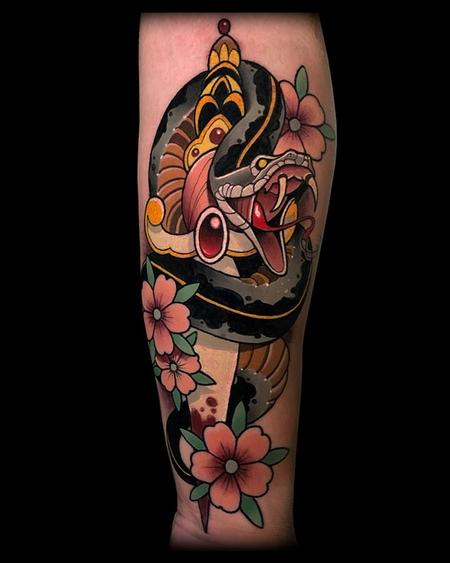 Tattoos - Snake and Dagger Tattoo - 141020