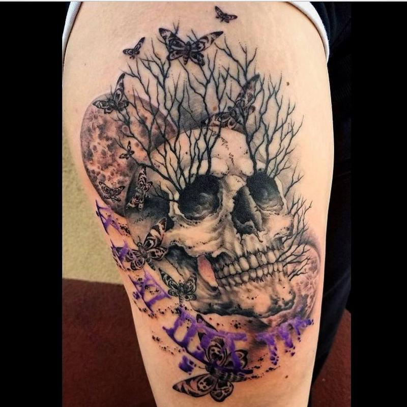 Skull And Tree Tattoo On Shoulder  Tattoo Designs Tattoo Pictures
