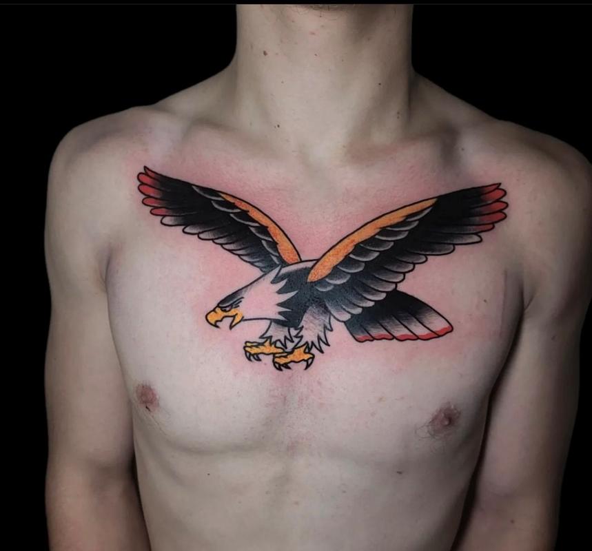 Nothing more American than an eagle chest piece  rtraditionaltattoos