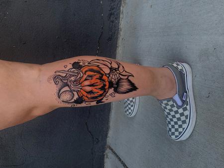 Tattoos - Sadie Gabriella Pumpkin Jack-O-Lantern - 142501
