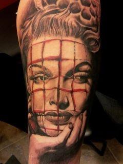 Oak Adams - Abstract Portrait Tattoo