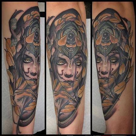 Tattoos - Al Perez Bee/Nature Lady - Original - 140887