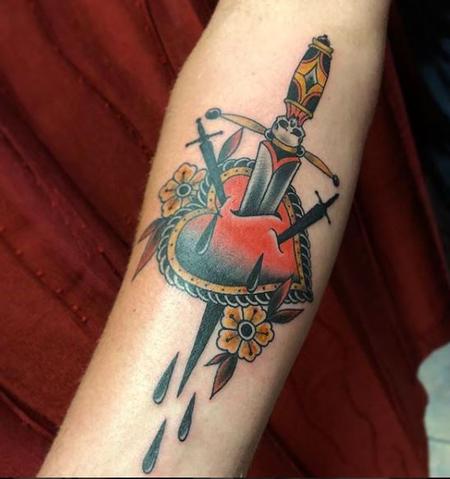 Billy Williams - Heart and Dagger Tattoo