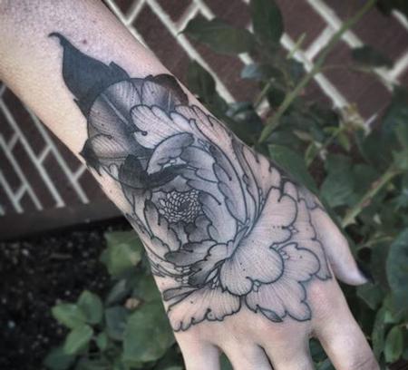 Tattoos - Billy Williams Hand Flower - 139052