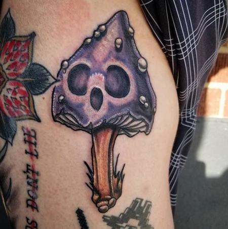 Tattoos - Cody Cook Mushroom Skull - 140996