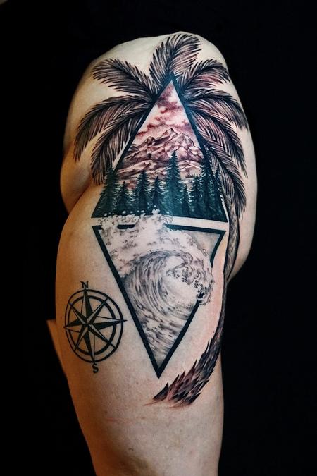 Tattoos - Bonnie Seeley Wave and Trees - 142206