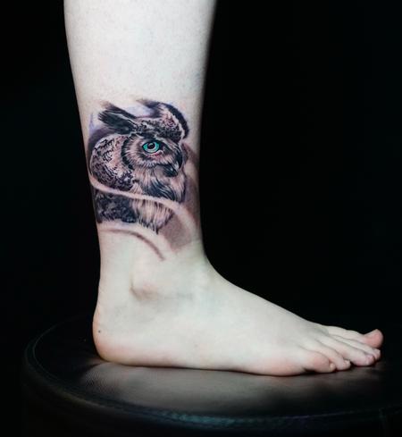 Tattoos - Quade Dahlstrom Owl - 142546