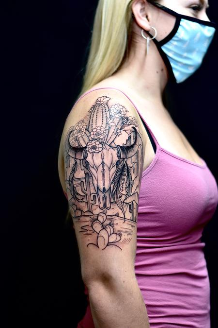 Tattoos - Billy Williams Desert Skull - 142132