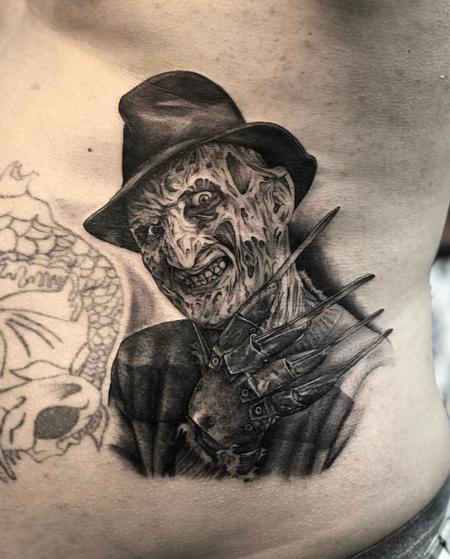 Shawn Monaco - Freddy Krueger Black and Grey portrait