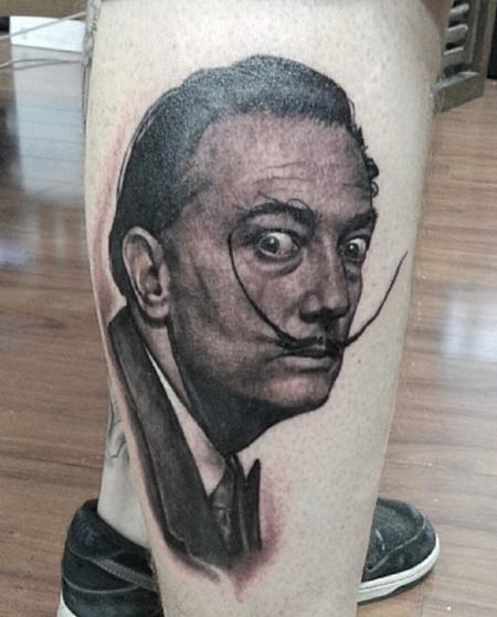 Shawn Monaco - Salvador Dali Portrait Tattoo