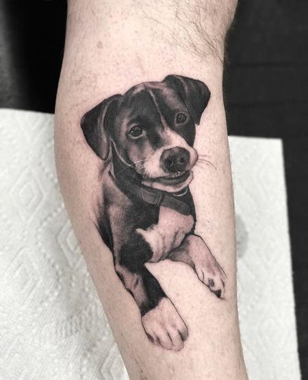 Shawn Monaco - Dog Portrait tattoo