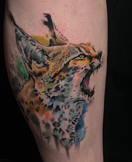 Tattoos - Watercolor Bobcat - 145366