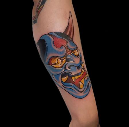 Tattoos - traditional mask - 145769