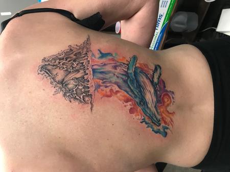 Tattoos - Watercolor Whale - 142671