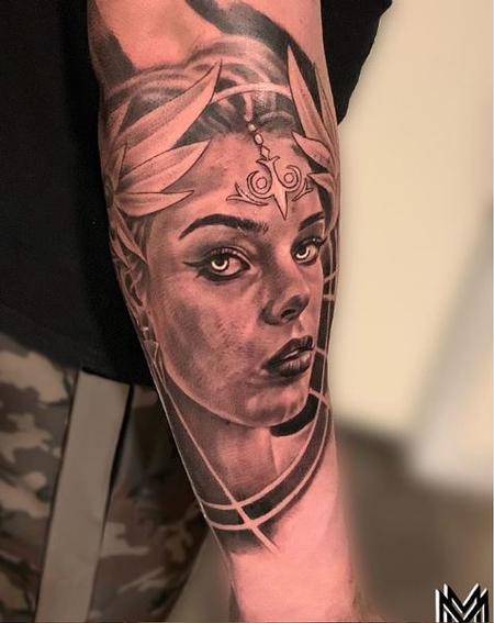 Tattoos - Matt Morrison Athena Goddess - 139096