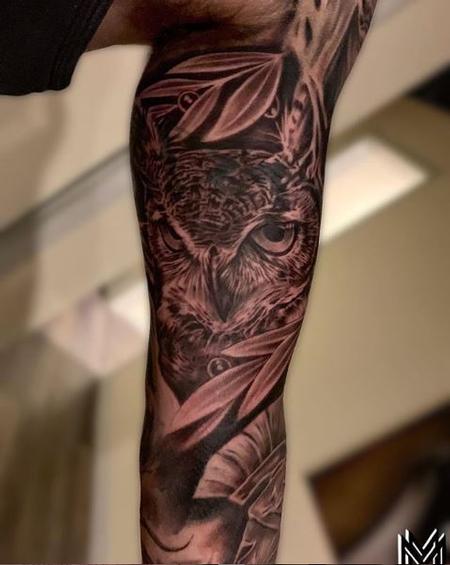 Tattoos - Matt Morrison Realism Owl - 138641