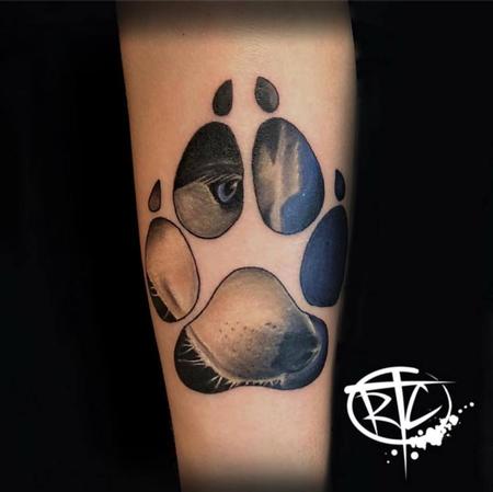 Tattoos - Ryan Cumberledge Paw Puppy Portrait - 139314