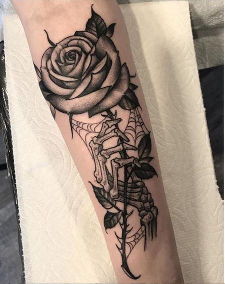 Shawn Monaco - Shawn Monaco Skeleton Hand and Rose