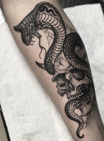 Shawn Monaco - Shawn Monaco Snake Skull - Black and Grey