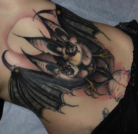 Austin Jones - Siamese Bats Tattoo