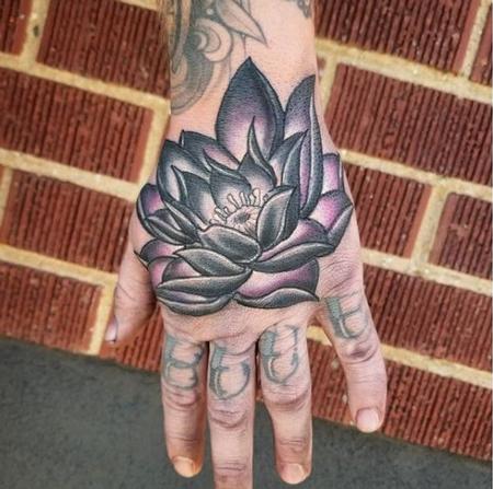 Cody Cook - Black Lotus Hand Tattoo