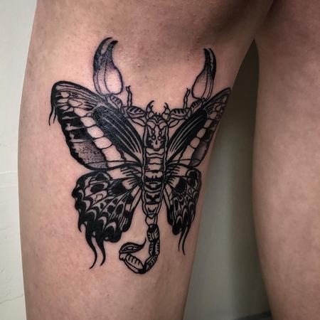 Tattoos - Brennan Walker Scorpion Butterfly Tattoo - 143581