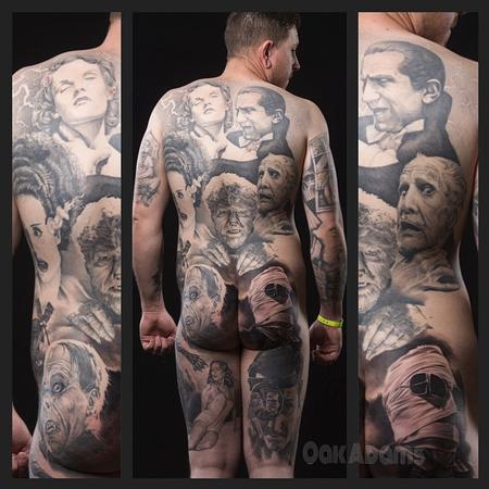 Oak Adams - Classic Horror Movie Portraits Bodysuit Tattoo