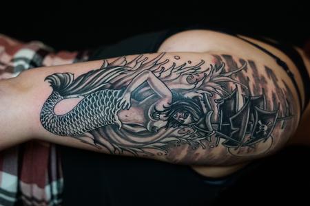 Tattoos - Cody Cook Mermaid - 142491
